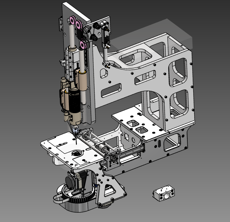 HighEfficientSew – Nähmaschine mit linearen Einzelantrieben (CAD)