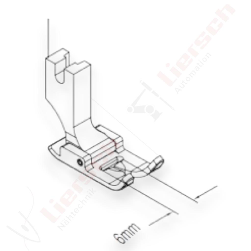 Gelenkfuß mit Fadenschlitz von vorn, Überstichbreite max. 6 mm kaufen
